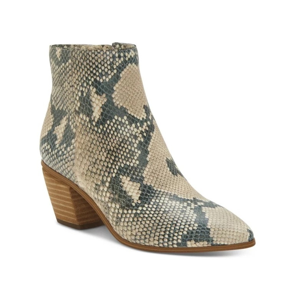 Vince Camuto Snake Print Boots | Size 10